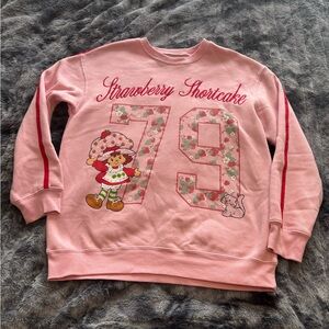 Strawberry Shortcake Pink Crewneck by Hybrid Apparel